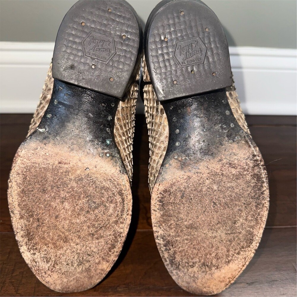 Tony Lama Rare Python Snakeskin
Cowboy Boots 6868 Mens
8E Vintage Exotic Western - Picture 8 of 16